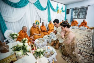 จัดงานแต่งงาน พิธีไทย ธีมสีเขียว