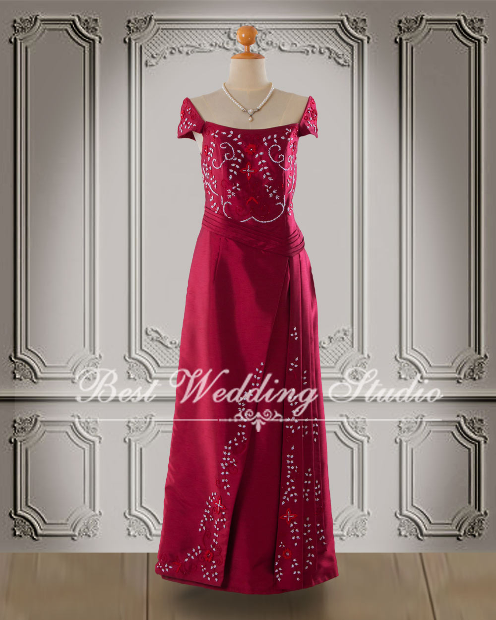 ชุดผู้ใหญ่ออกงาน H1039-L สีน้ำเงิน